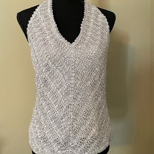 Silver Halter Top